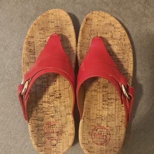 Fitflop Via Patent Red Women's Sandals